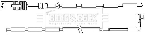 BORG & BECK Сигнализатор, износ тормозных колодок BWL3037